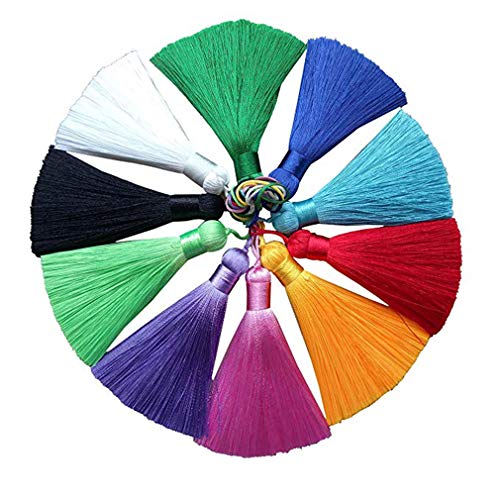 Hisredsun Lot de 20 pompons en soie de glace faits à la main de 16 cm - Résistants aux plis - À suspendre verticalement Cover