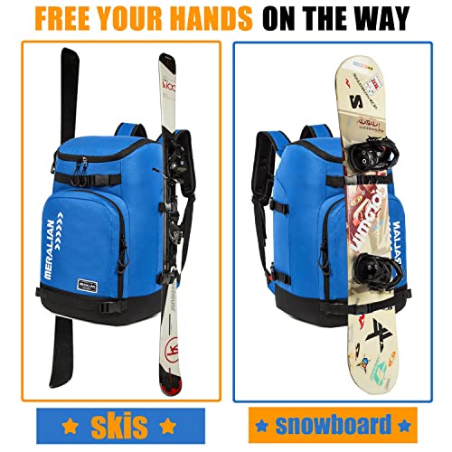 Mochila para botas de esquí impermeable de 50L para evitar ropa mojada 3