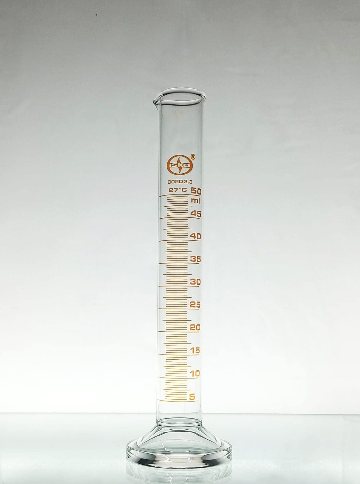 ISKO® Measuring Cylinder with Round Base Set of 2 (50ML, Without Stopper)