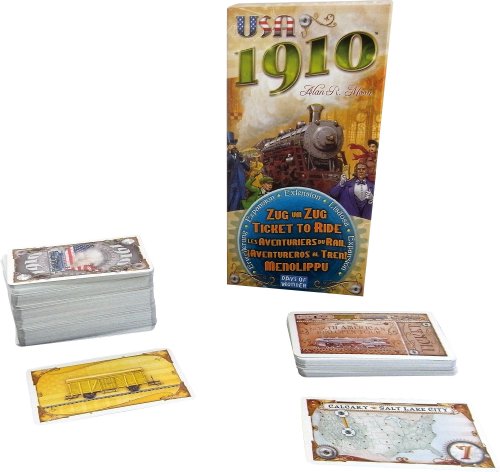 Ticket To Ride Usa 1910 Board Game Expansion | Train Route-Building Strategy Game | Fun Family Game For Kids And Adults | Ages 8+ | 2-5 Players | Avg. Playtime 30-60 Minutes | Made By Days Of Wonder #TOP3
