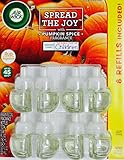 Air Wick Spread the Joy Pumpkin Spice, 8 Scented Oil Refill Bottles