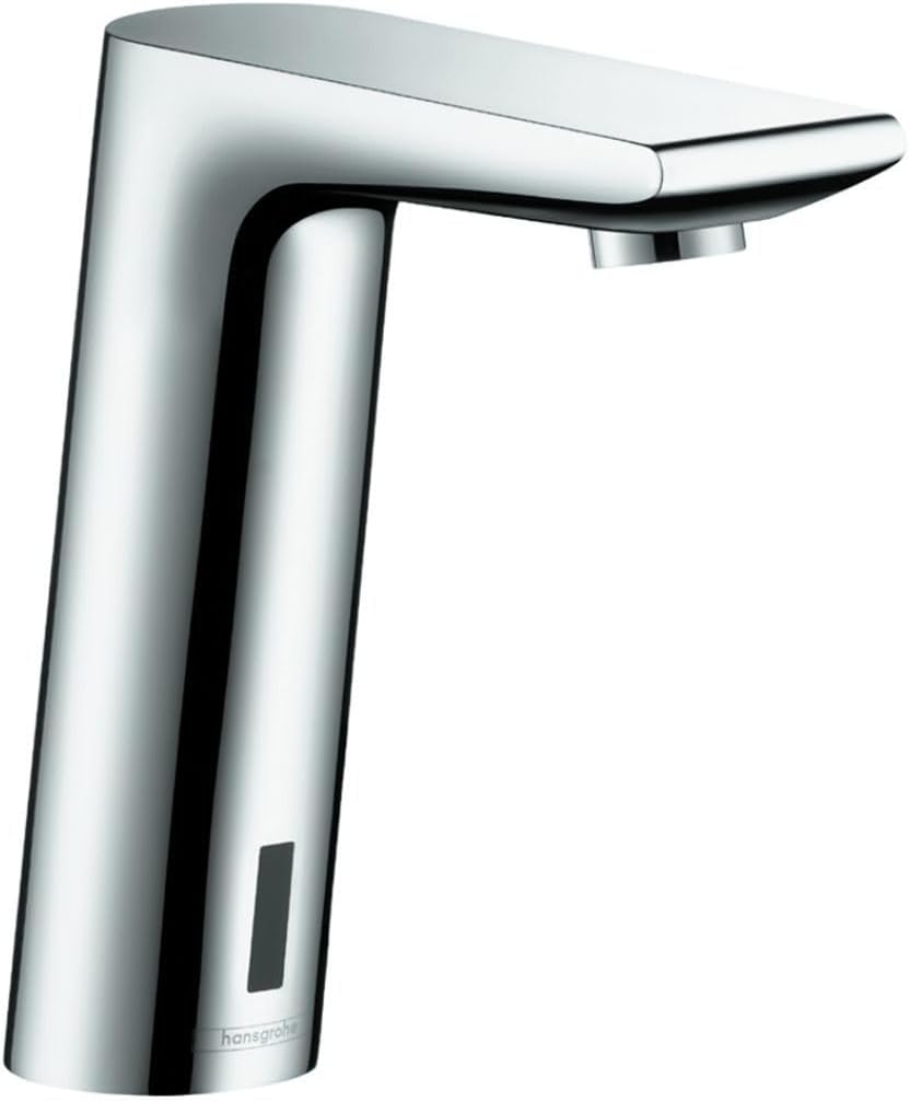 hansgrohe Metris S Easy Clean Modern 1 7-inch tall Electronic Sensor Bathroom Sink Faucet in Chrome, 31101001