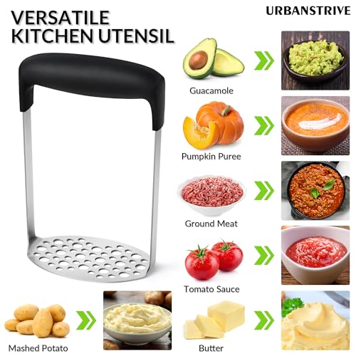 Urbanstrive YNQSK-HEI Smooth Mash Potato Masher Stainless Steel thumb #2