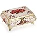 Hipiwe Metal Decorative Jewelry Box Vintage Treasure Chest Case Ornate Trinket Organizer Earrings Necklace Bracelet Storage Box Ring Holder Keepsake Box for Women