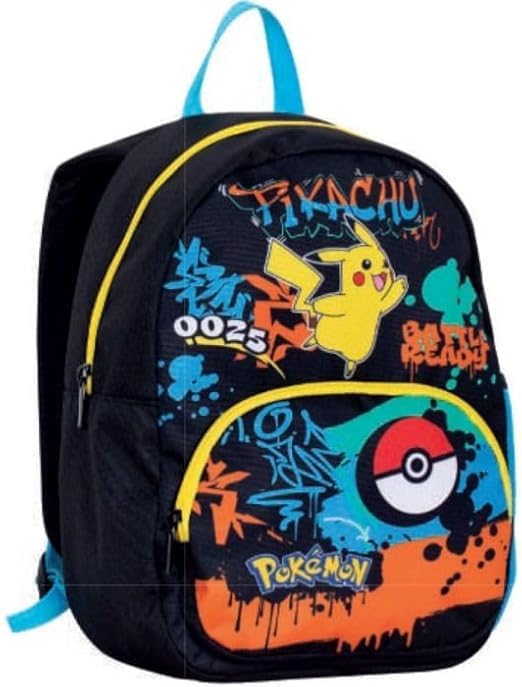 seven Zaino Small Asilo Bimbo 23x34x17 cm 14L – Zainetto Scuola Materna con funziona con Pikachu, Schienale Imbottito,...