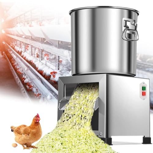 Procesadores y picadoras de alimentos comerciales con 4 cuchillas, cortadora de verduras de acero inoxidable de alta resistencia para alimento de aves de corral, picadora de verduras, equipo agrí