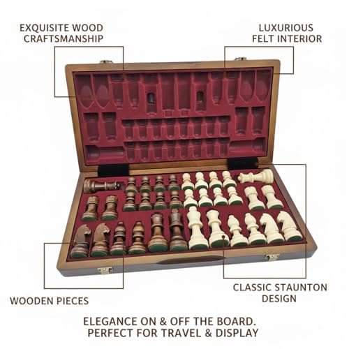 50% Off 15-Inch Magnetic Wooden Chess Set - Now $19.99