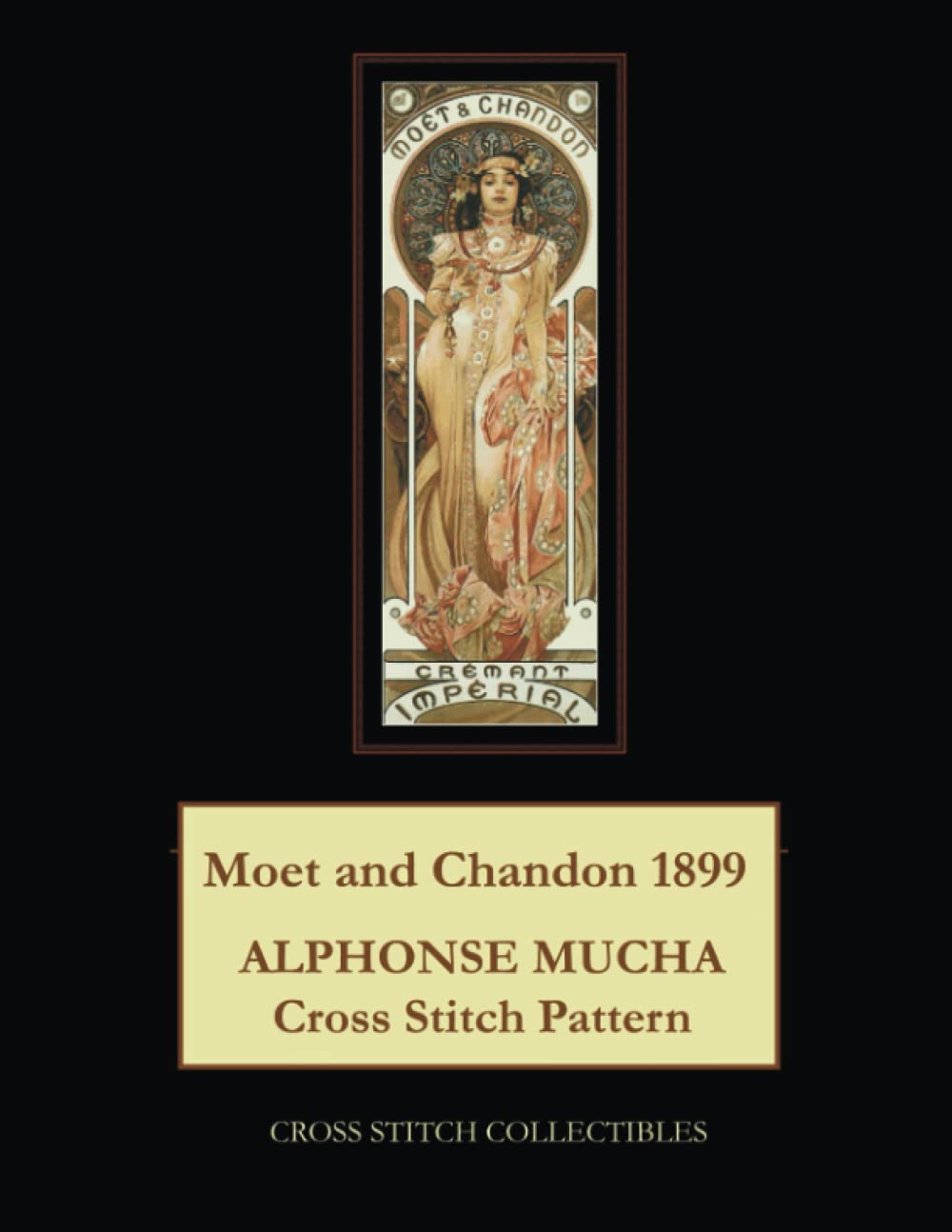 Moet and Chandon 1899: Alphonse Mucha Cross Stitch Pattern