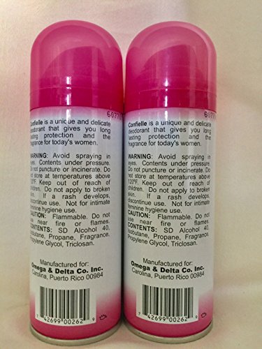 Lote de 2 Desodorantes Confielle Spray Aerosol 4 fl oz miniatura 2