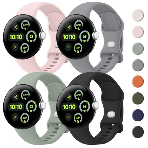 Correas de silicona Vanjua para Google Pixel Watch 41mm 4 unidades miniatura 1
