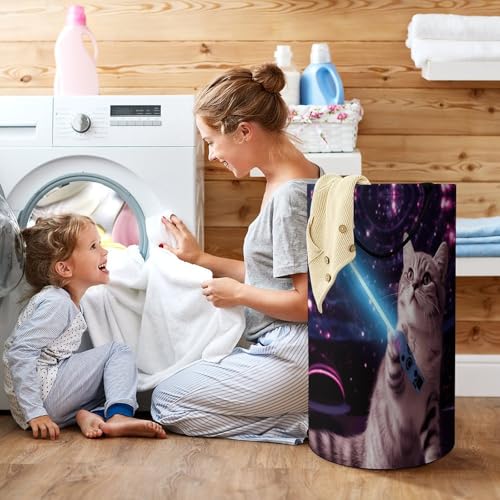 Panier à linge grande capacité autonome avec poignées - 8
