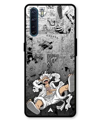 Image of Premium Anime 2 Case for Oppo F15 (Glossy Finish) Soft-Touch Metal TPU Back Cover, Shockproof, Designer, Aesthetic Mobile Phone Case