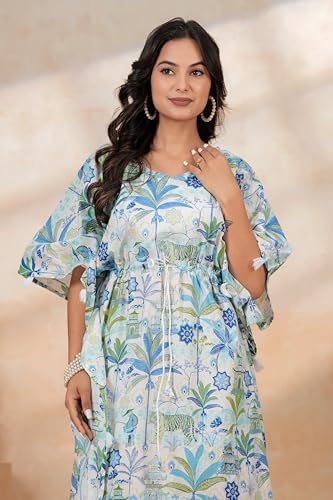 Image of BLOCKS OF INDIA Hand Block Kaftan in Cotton Fabric