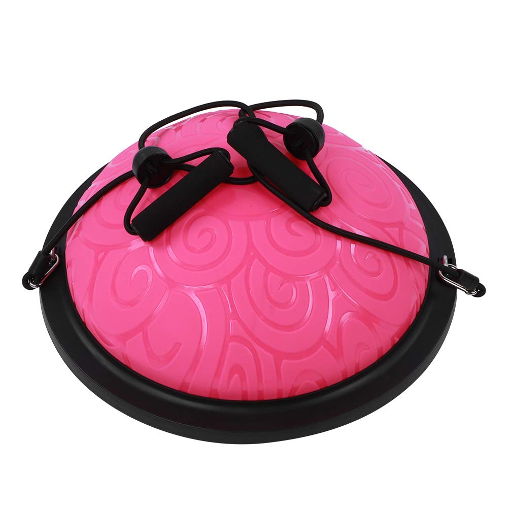 Wakects Halber Yoga-Ball, Balance-Trainer-Ball, ABS-Yoga-Übung, Halber Gymnastikball für Heim-Fitnessstudio, Kerntraining, Fitness, Stabilität, Trainingsgeräte (PINK)