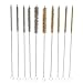 10 Piece Tube Bottle Brush Kit Brass Stainless Steel Bristle 12