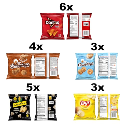Frito-Lay Chips & Cookies, Smartfood, and Grandma's Variety Pack (Pack of 21)