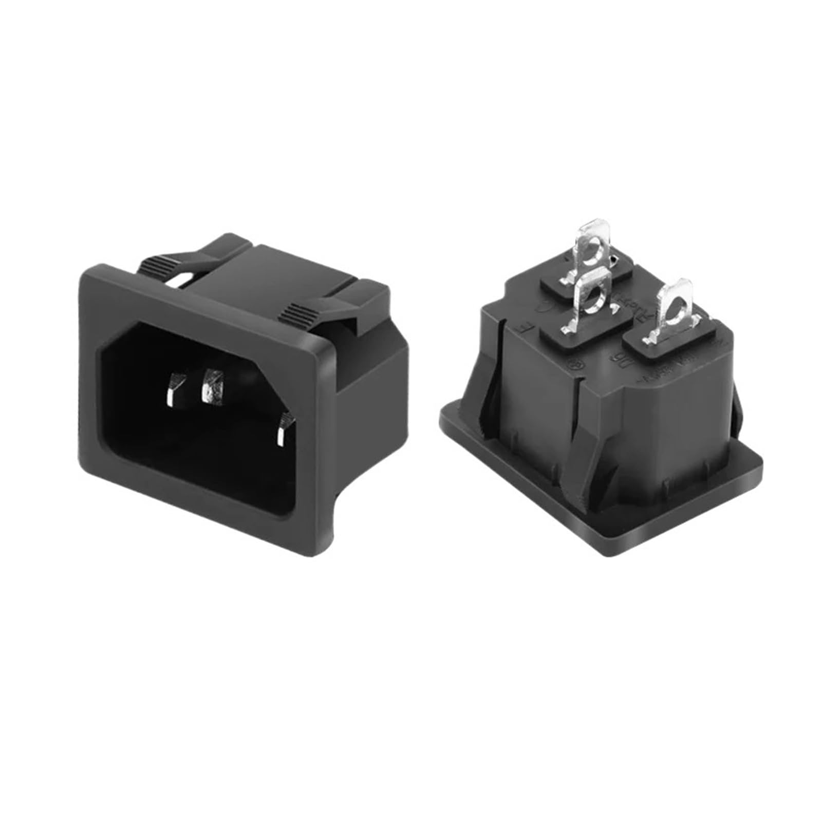 Przełącznik kołyskowy | 5/20 sztuk AC Connector With Fuse And Red Indicator Female 3 Pin For DIY Electric (AC-01B-1.20PCS)