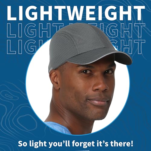 Image of TrailHeads Race Day Men's Running Hat - Lightweight, Quick Dry Mesh Cap with Reflective Accents & Sweatband - Performance Cap