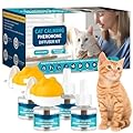 VICSOM Cat Calming Plug-in, Cat Pheromone Diffuser Kit 6 IN 1, 120 Days Cat Pheromone Diffuser Calming Kit - Effective Cat Stress Relaxants & Anxiety Relief for Cats with 2 Diffuser + 4 Refill