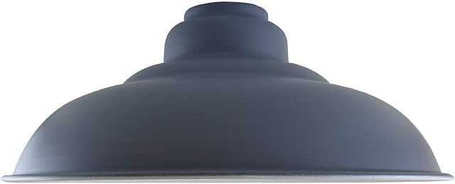 LEDSone Industrial Ceiling Pendant Light Shades, Retro Vintage Style Curvy Shaped Pendant Lamp Shade for Pendant Ceiling Lights (Grey)