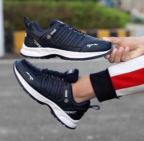 Image of AADI Men's Comfortable Lightweight Synthetic Leather Running, Walking & Gym Casual Sports Shoes