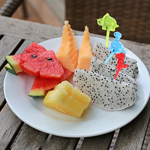 6 Pcs Animal Food Picks For Kids, Fun Bento Picks, Cute Dinosaur Cartoon Animal Fruit Food Toothpicks, Lunch Bento Box Picks For Toddler, Kids Lunch Accessories For School Multicolor #TOP2