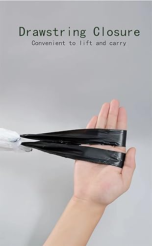 Miniatura 5 de -01Bolsas de basura con cordón de ajuste personalizado en paquetes dispensadores, 150 unidades, 16 litros4 galones, color blanco