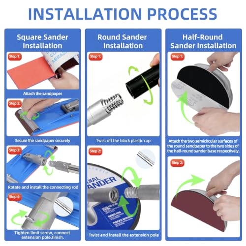 HOOMESUN Drywall Pole Sander Kit