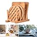 Cozywind Topfuntersetzer Untersetzer aus Bambus-Holz 4er Topf Untersetzer Hitzebeständig Pfannenuntersetzer-Set mit Abtropfgestell für Küche Schüssel Töpfe und Pfannen (15cm)