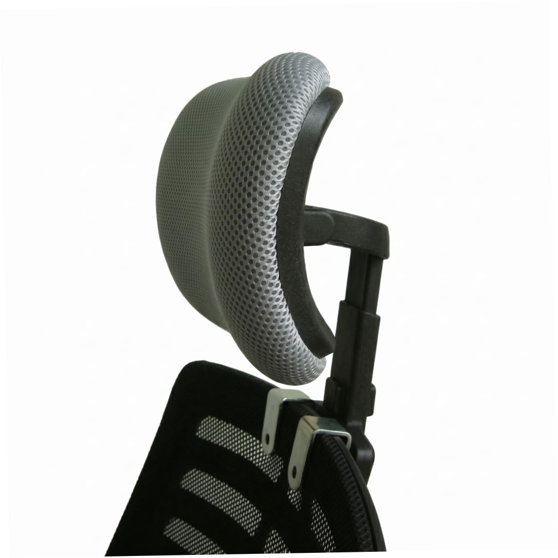 Monetais Office Chair Headrest Attachment, Ergonomic Mesh Office Chair Headrest No-Drill Easy Install Adjustable Height & Angle, M with