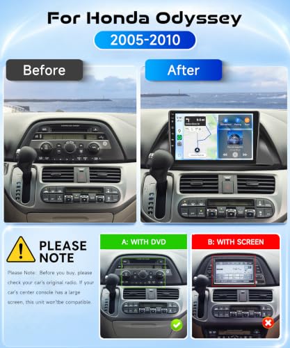Image of 8 CORE 6G+128G Android 15 Car Radio Stereo for Honda Odyssey 2005-2010