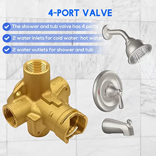 image for Smontbili 2510 Posi Temp Tub and Shower Valve, Pressure Balancing Valv