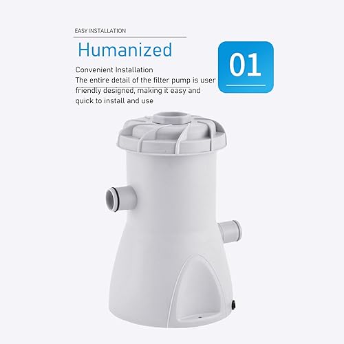 Miniatura 4 de Bomba de filtro de piscina, cartucho de filtro de cartucho Filtro de piscina Bombas de piscina Cartucho de tierra Bomba de filtro eléctrico 30W