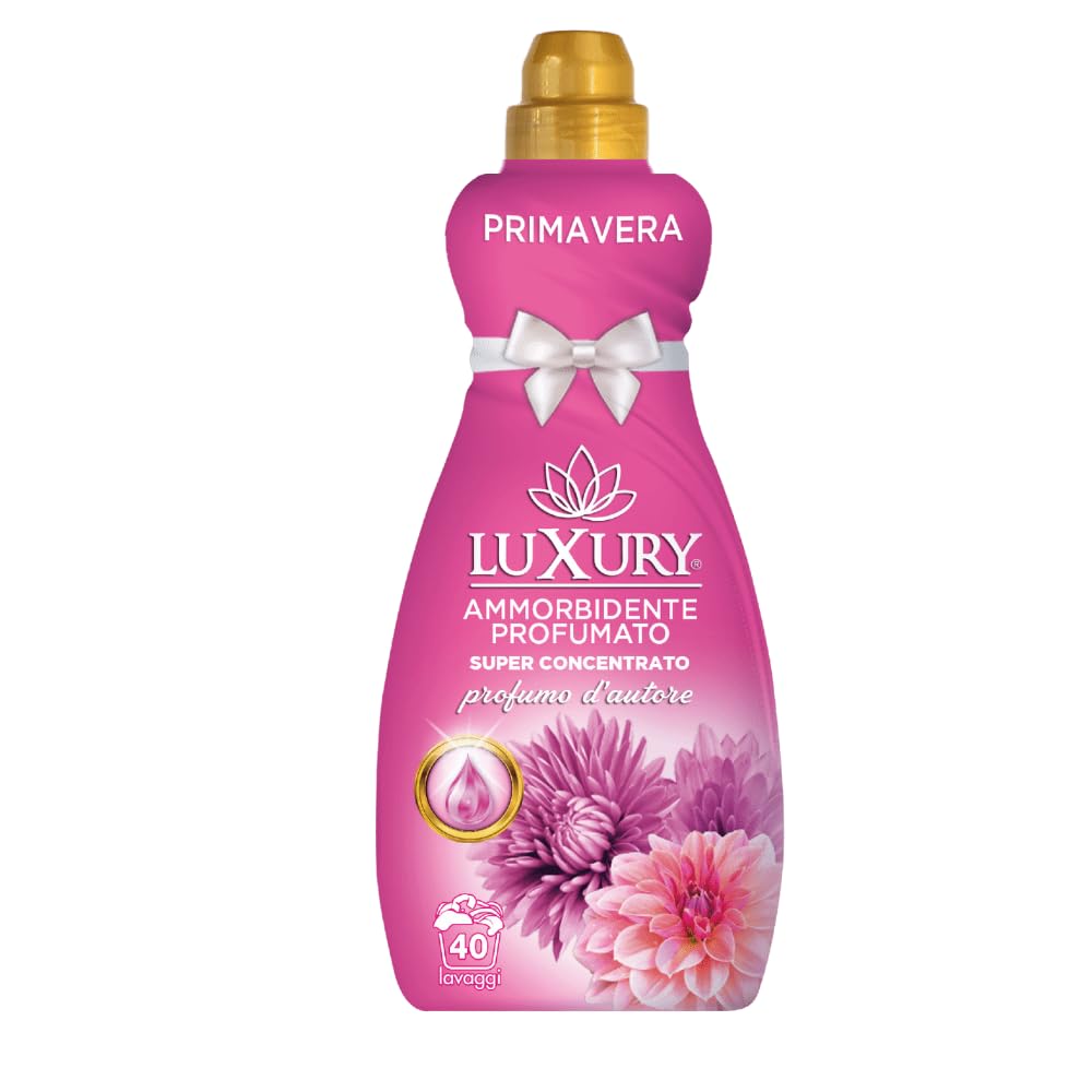Luxury Ammorbidente Primavera, ammorbidente concentrato, detersivo liquido per bucato, 40 lavaggi, 900 ml + portachiavi Beni Culinari