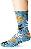 HUF Men's Streaky Plantlife Crew Sock