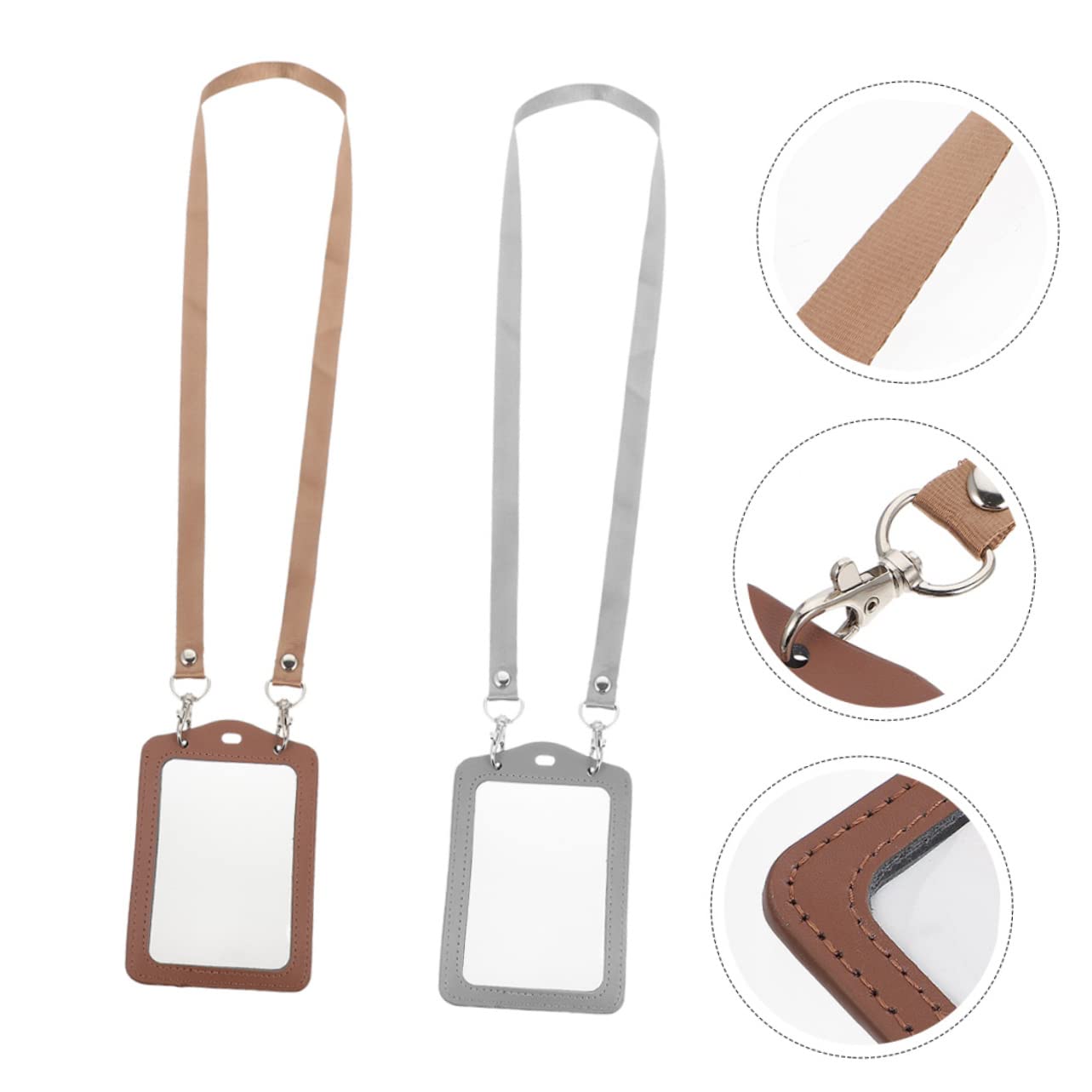 STOBOK 3 Set Porta Badge Con Cordino Porta Badge Identificativo Porta Badge Con Cordino Design Bifacciale 2 Pezzi*3