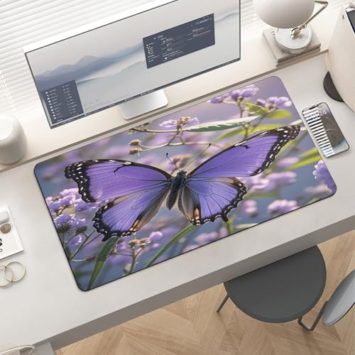 Mouse Pad Grande Cuadrado Mármol Morado con Base de Goma miniatura 6