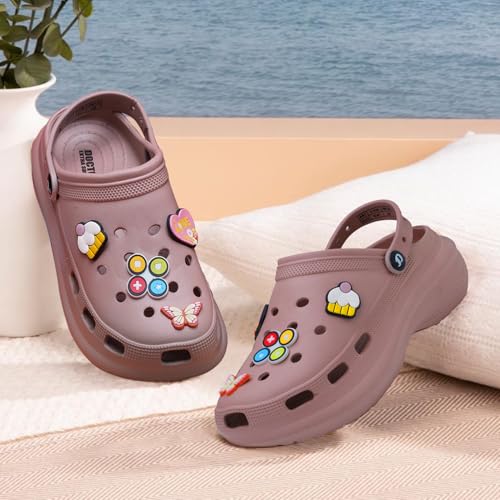 Image of DOCTOR EXTRA SOFT Women's Premium Extra Comfortable Clogs /Sandals with Cute Charms & Adjustable Back Strap for Adult| Lightweight Stylish & Anti-Skid| Waterproof Everyday Use Mules Girls /Ladies D-538