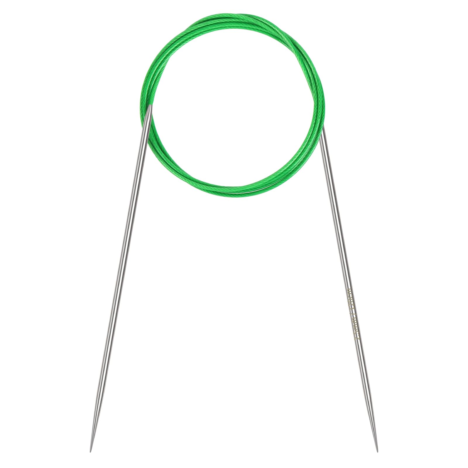 Coopay Rundstricknadeln 2,5mm, Stricknadeln Rundstricknadel 120cm aus Edelstahl mit Flexiblem Kabel, feste Metall-Rundstricknadel für Dicke & Feine Wolle Stricken Socken, Pullover, Handschuhe, Schal