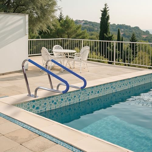 Image of 316 Stainless Steel Pool Handrails & Railings for Inground /Above Ground Pools | Saltwater-Resistant, Safety Steps, Brackets & Accessories | Durable Weatherproof Design