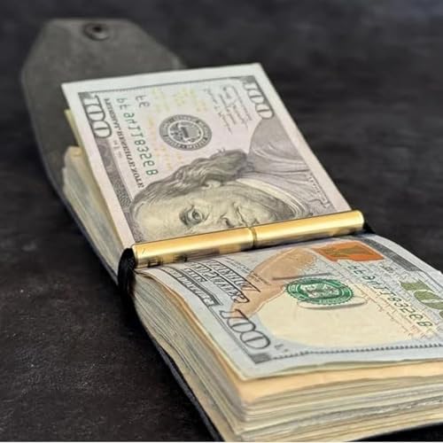 The Cash Wrap Wallet,Fast Cash Access Money Holder for Cash,Leather Money Wallet Organizer, Handy Purse Bands with Magnetic Clasp (red)3