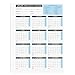 2025 Attendance Calendar Work Tracker Attendance Calendar Cards - 8.5 X 11 Cardstock/Pack of 50 Sheets