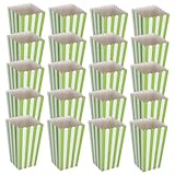 ABOOFAN 40個入り紙製ポップコーン容器 ストライプ フライドポテト キャンディ クッキー対応 耐油性設計 映画鑑賞会 カーニバル パーティーイベント用