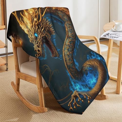 Manta de franela de dragón textil premium de tacto suave para cama 5