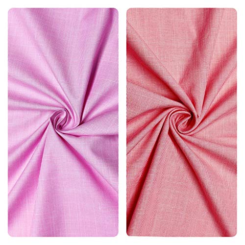 Image of JHABAK'S Unstitched Polycotton Giza Cotton Shirt Fabric For Men - Combo Pack of 2-1.60m Shirt Cloth Piece - 58 inch Width