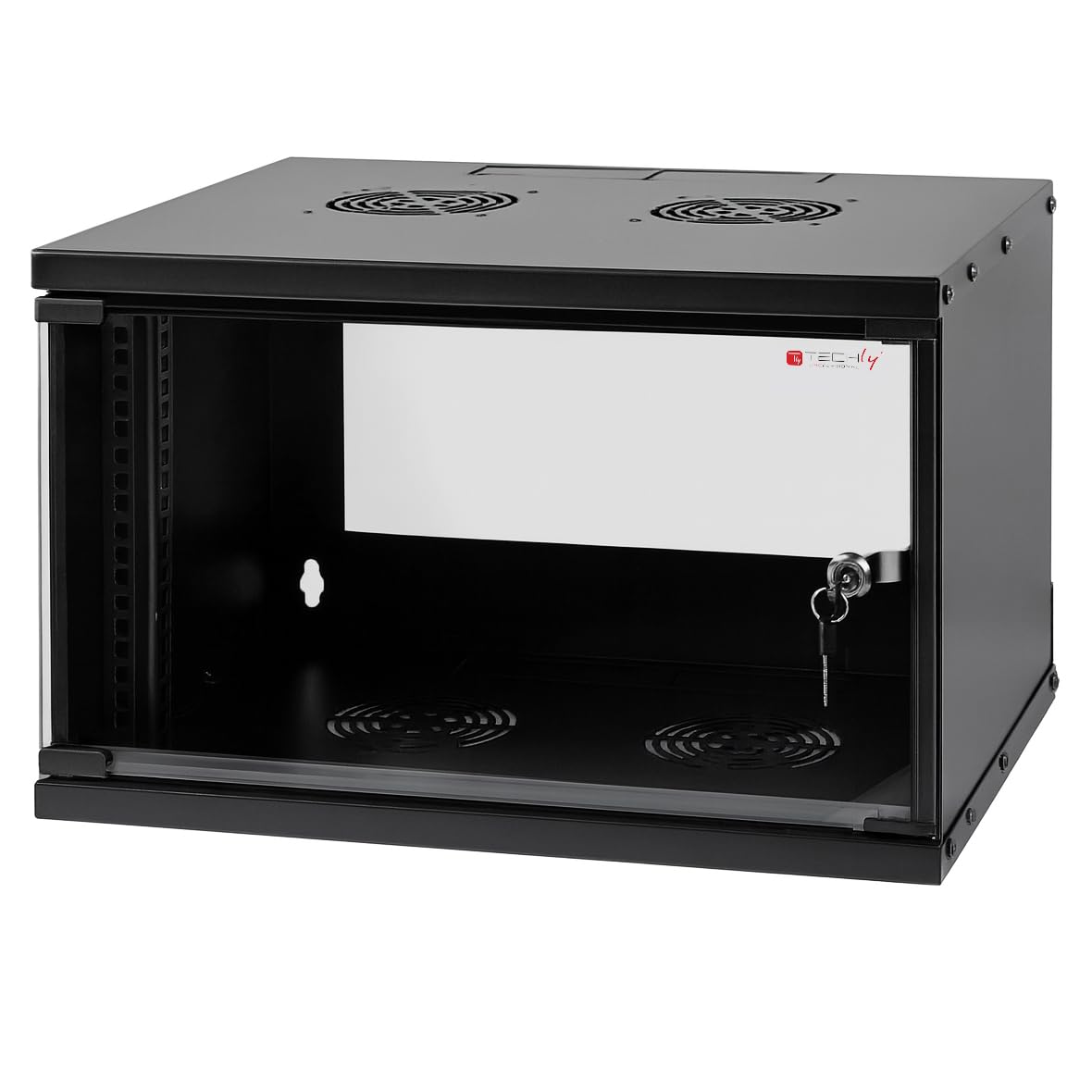 Techly Professional 368574 Armadio Rack 19" a Muro 9U Prof. 320 Nero Assemblato Nero