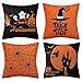 Federa per cuscino di Halloween, 4 pezzi, 40 x 40 cm, motivo zucca, per divano, letto, casa, fattoria, Halloween, feste