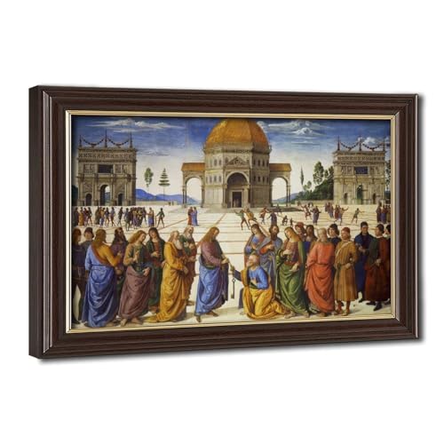 Poster Delivery of The Keys Perugino impression sur toile déco murale 30x45 cm
