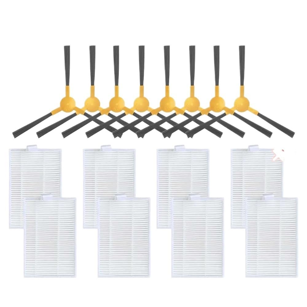 PANDIVNSKDK ，Compatible For Abir， X8 Robot Vacuum Cleaner Side Brush Filter Accessories Replacement Attachment Spare Parts Kit(Set 10)
