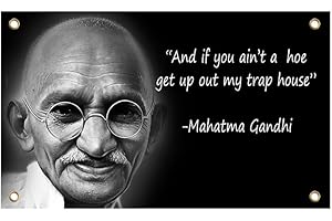3x5 Feet Mahatma Gandhi Flags with Brass Grommets - Inspirational Gifts for...